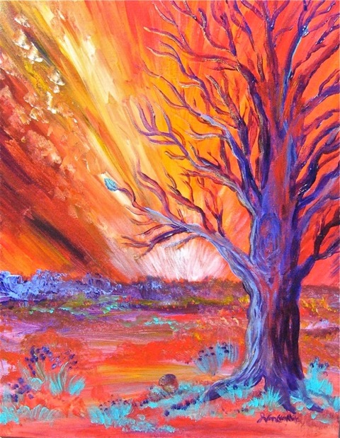 Born From Above (20x24 Acrylic canvas original) ~ SOLD 
