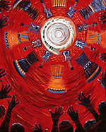 P101 - Reach Up (enhanced giclee print on canvas 24x36)