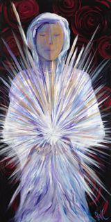 P133 - Angel of Breakthrough (original acrylic on canvas 24x48)