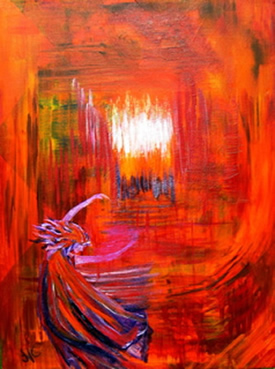 P107 - Inner Court (enhanced giclee print on canvas 18x24)