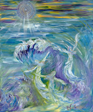 P051 - Wave of Joy (acrylic on canvas 20x24)