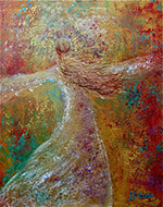 K0057 - Raining Down Promises (original acrylic on canvas 24x30)